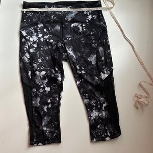 lululemon athletica Women’s Black and White Tie-Dye Leggings